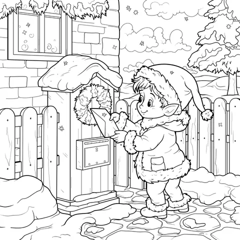 Elf Sending a Letter