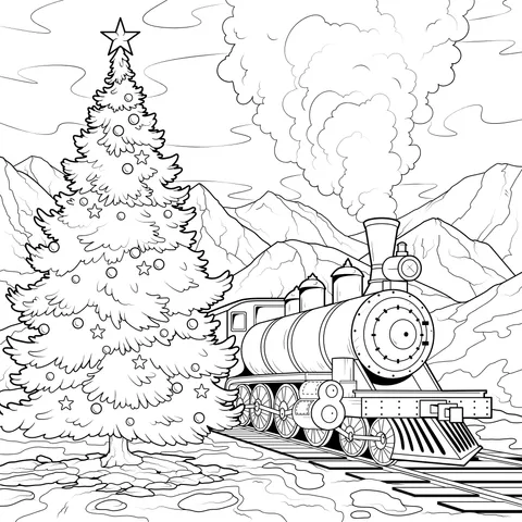 Christmas Train Landscape