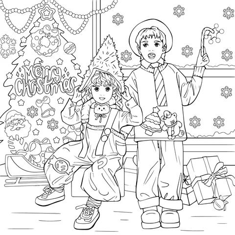 Joyful Christmas Children Picture