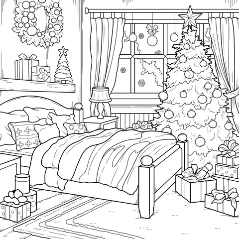 Cozy Christmas Bedroom