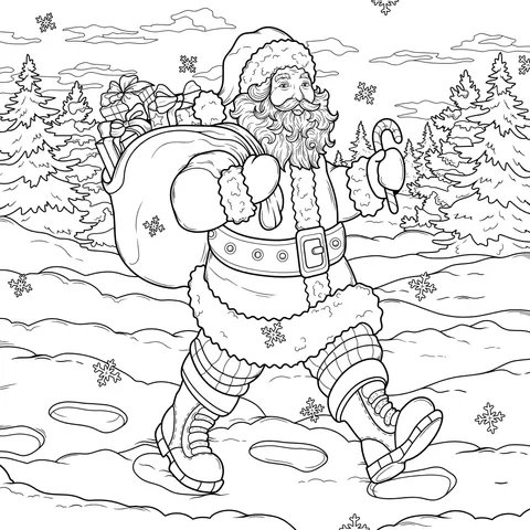 Santa Claus Delivering Gifts