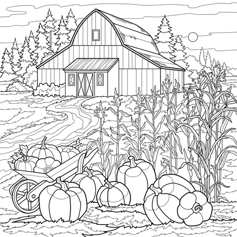 Rural Farmhouse Scenery