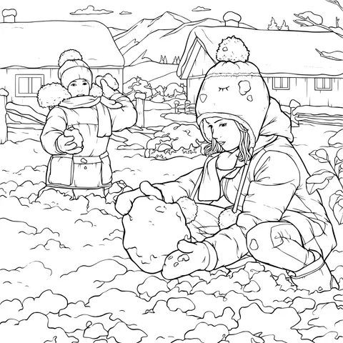 Winter Snow - playing Scene