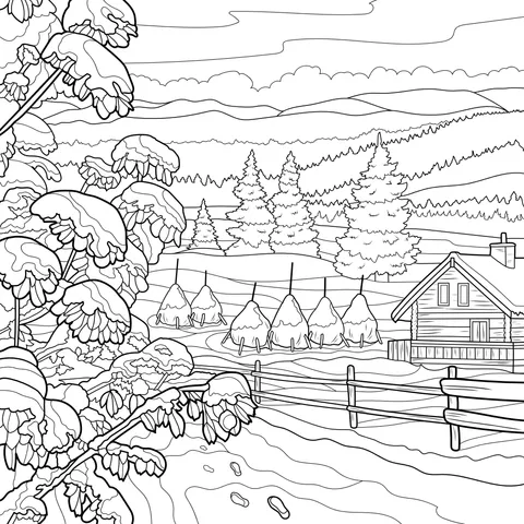 Winter Rural Scenery