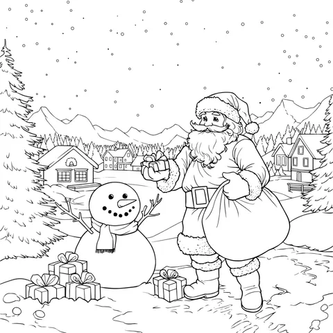Santa Claus and Snowman