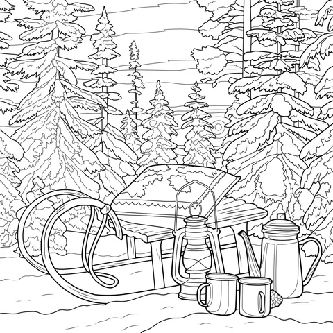 Winter Sleigh Scene