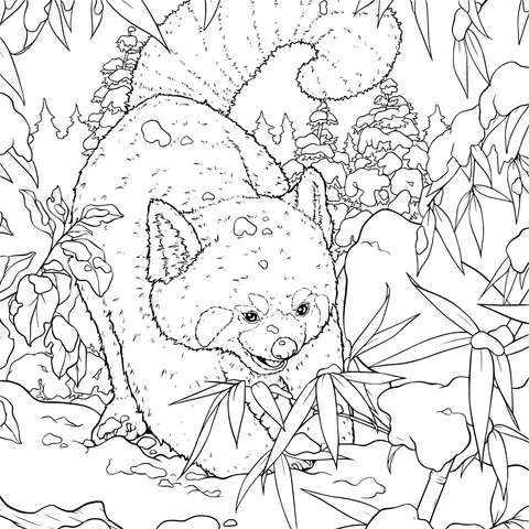 Red Panda in the Snow