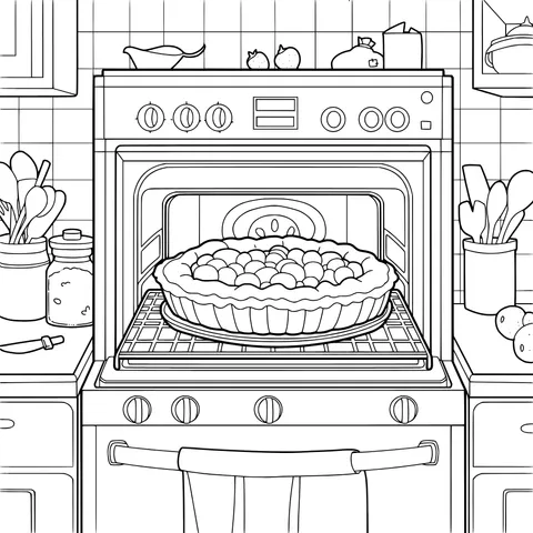 Fruit Pie in the Oven