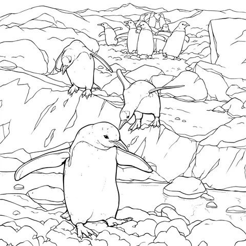 Penguin Group on the Icefield