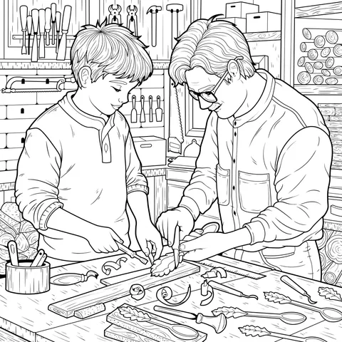 Parent - child Woodworking Time