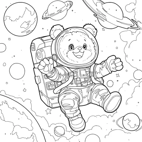 Teddy Astronaut's Space Journey