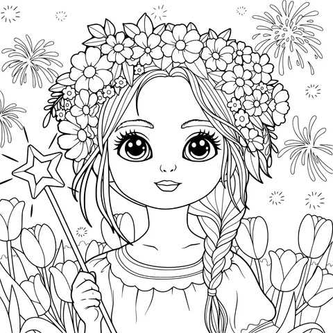 A fairy holding a magic wand