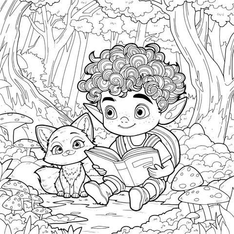 Reading Elf in the Forest