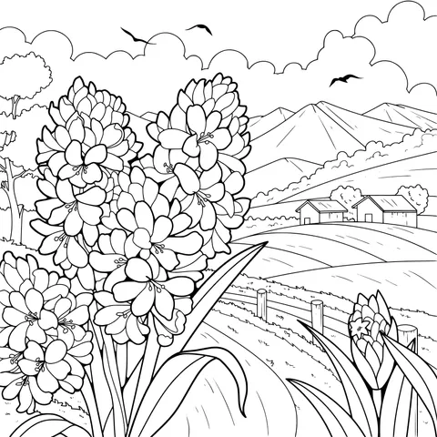 Idyllic Floral Landscape