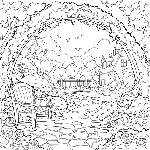 Dreamy Garden Scene