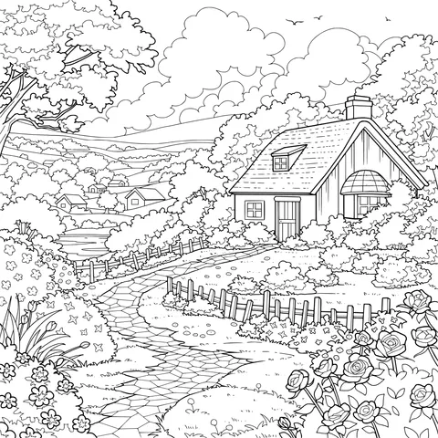 Idyllic Cottage Landscape
