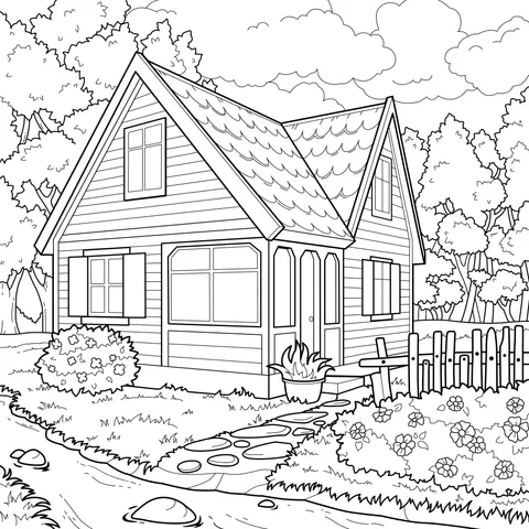 Rural Cottage Scenery