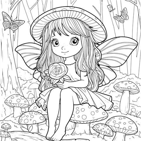 Flower Fairy in the Forest