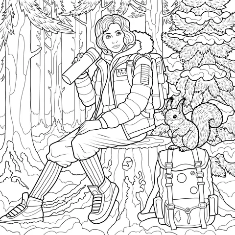 Resting Traveler in the Forest