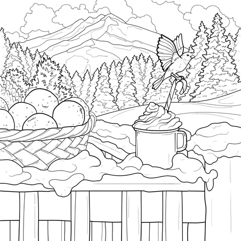 Warm Winter Outdoor Scene
