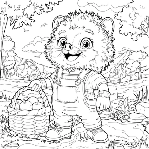 Hedgehog with a Basket