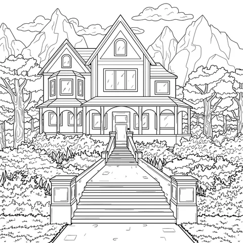Beautiful Mansion in the Mountains