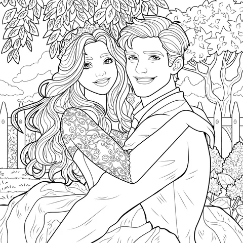 Romantically Embracing Couple
