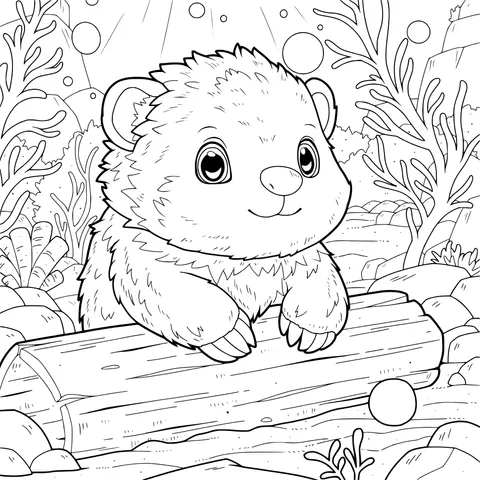 Adorable Otter Underwater