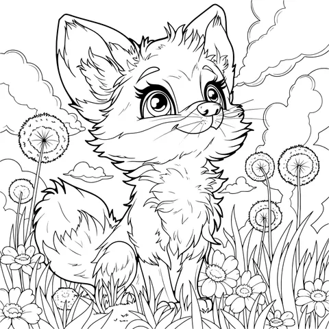 Cute Fox on the Meadow
