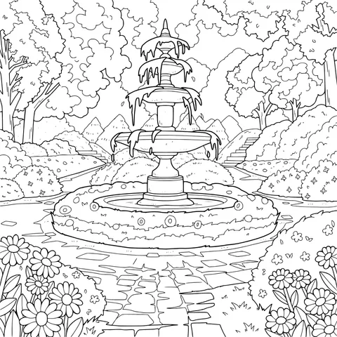 Fountain in the Garden