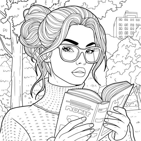 Woman Reading in the Park