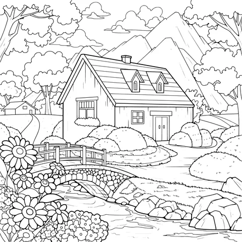 Rural Cottage Landscape