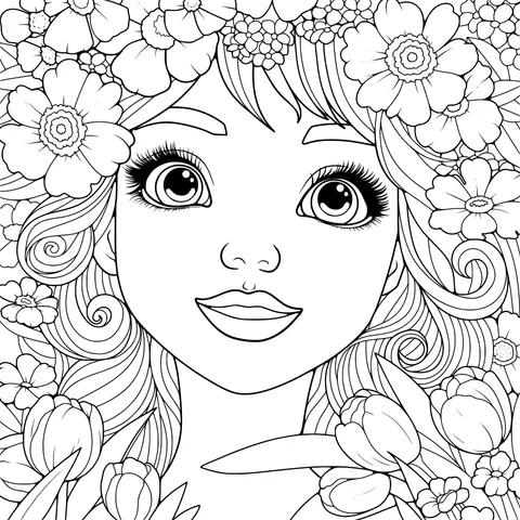 Girl Adorned with Flowers