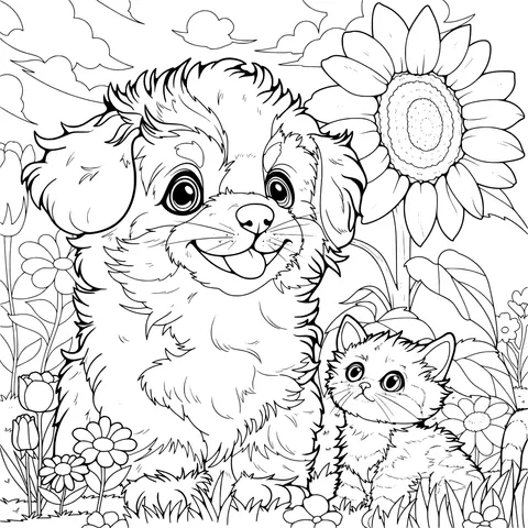Adorable Pets and Flowers