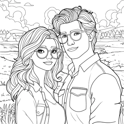 Couple's Rural Photo - op