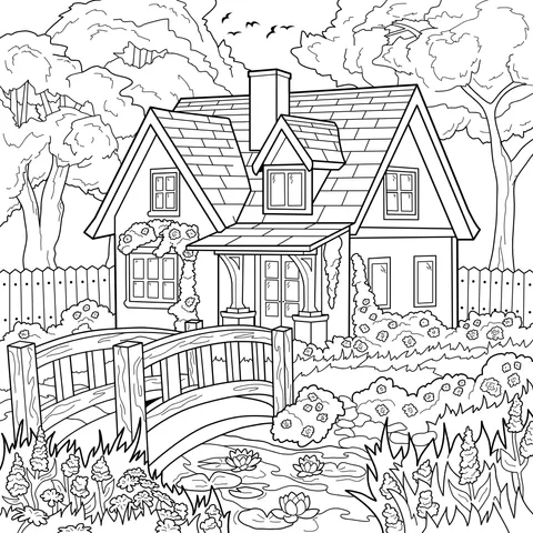 Rural Cottage Landscape