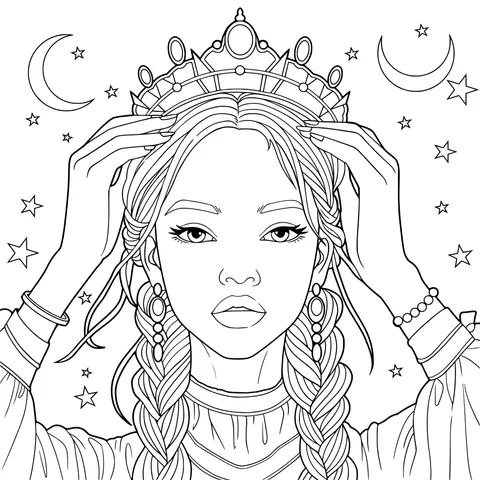Girl Wearing a Crown