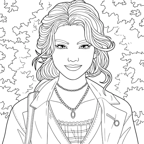 Fashionable Girl Illustration