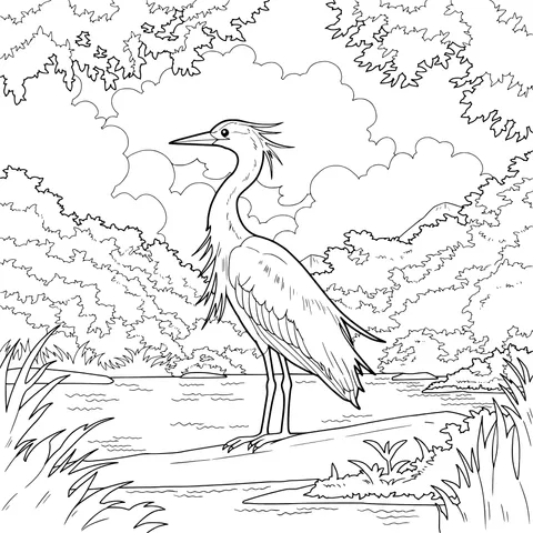 Heron by the River