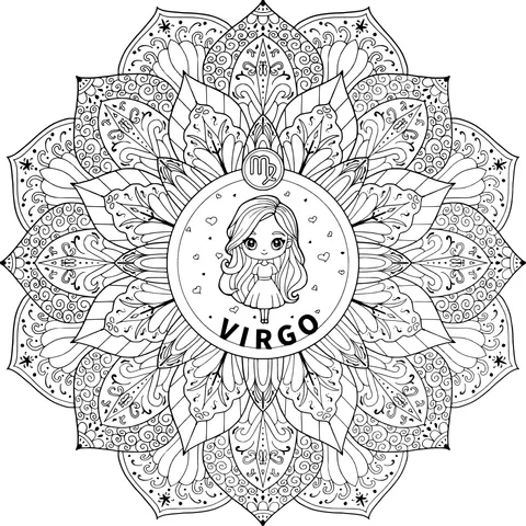 Virgo Mandala Illustration