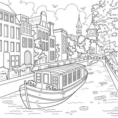 Colorful Buildings by the Canal