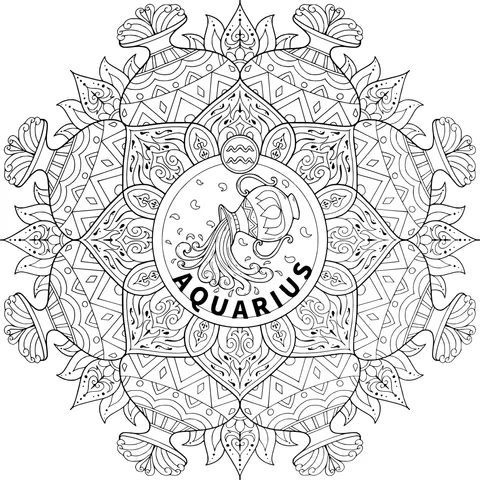 Aquarius Mandala Pattern