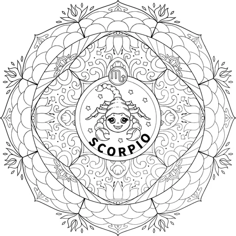 Scorpio Mandala Pattern