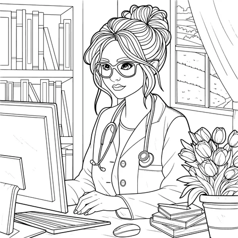 Female doctor at work