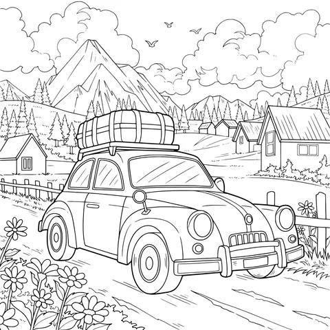 Travel Car in the Countryside