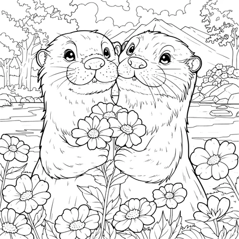 Loving Otters Picture