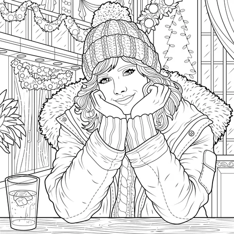 Girl by the Window in Winter