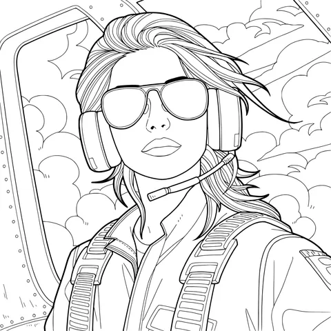 Dashing Female Pilot