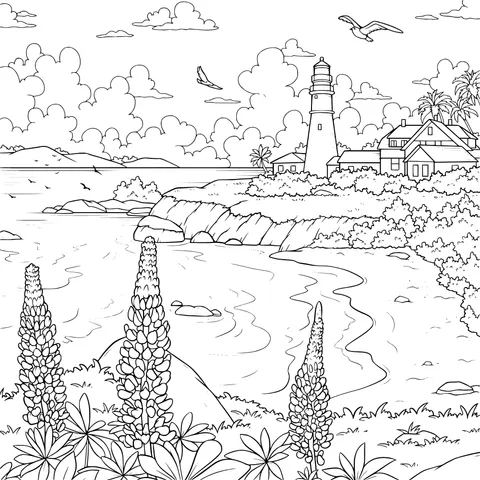 Seaside Lighthouse Scenery
