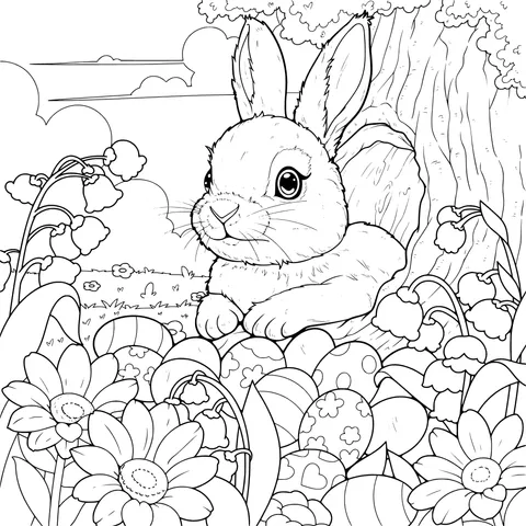 Easter Bunny and Easter Eggs